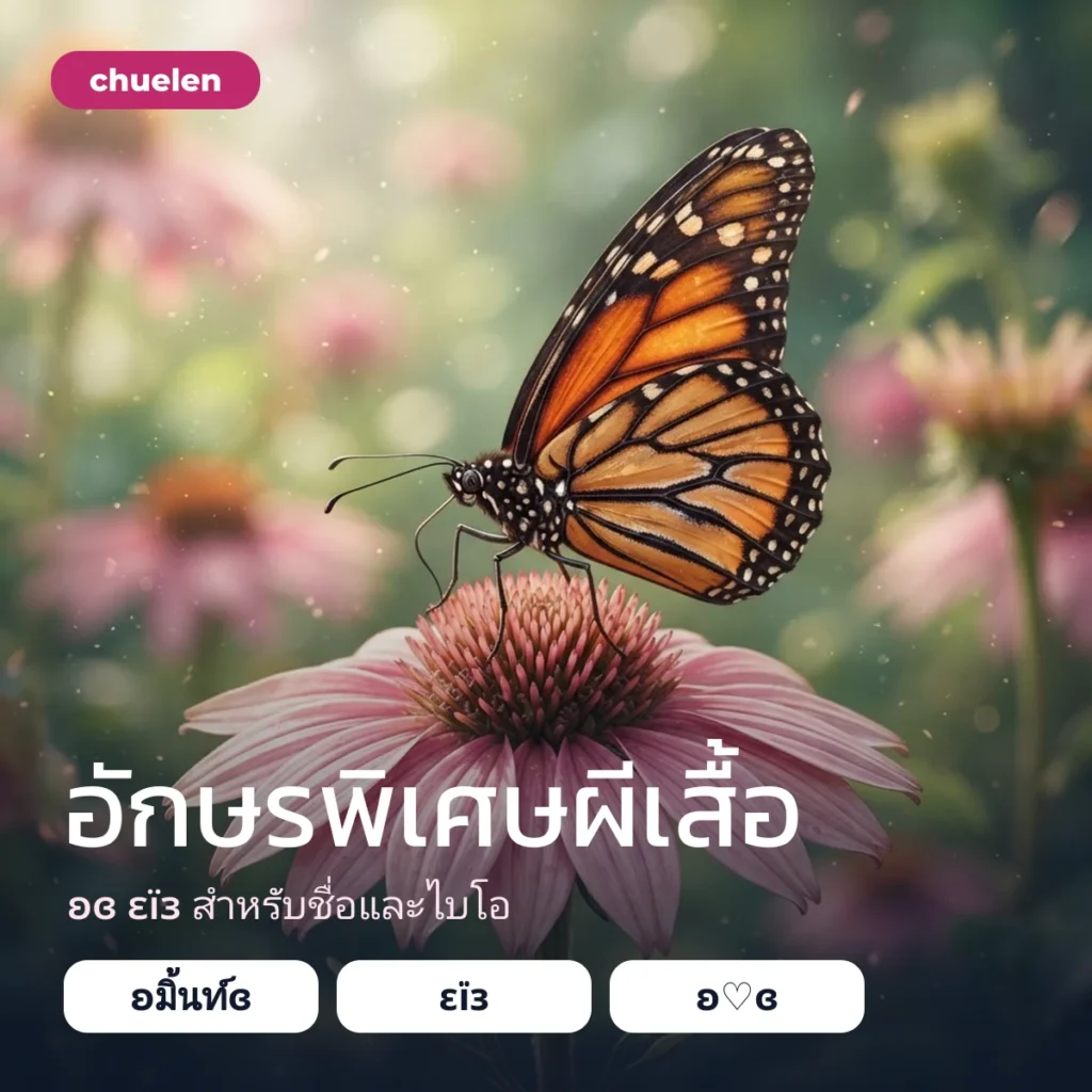 อักษรพิเศษผีเสื้อ ʚɞ εїз