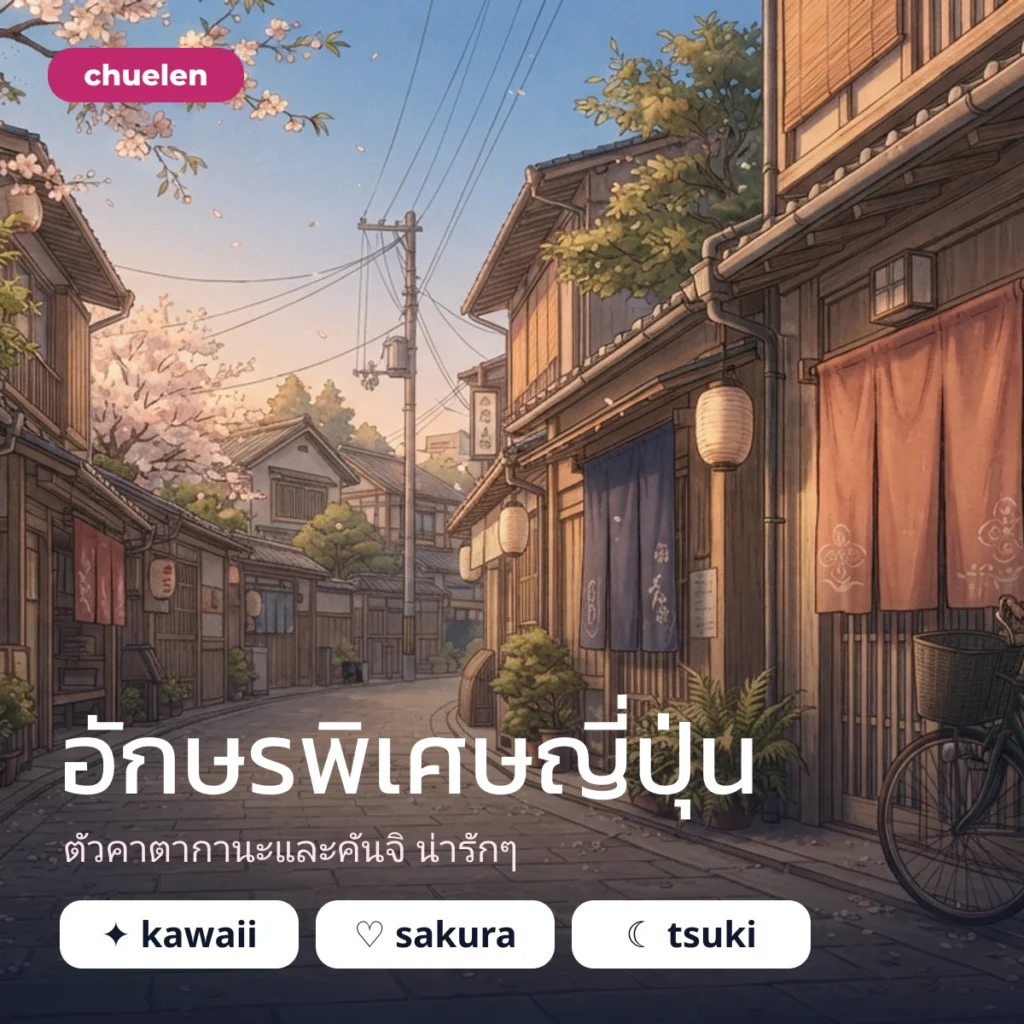 อักษรพิเศษญี่ปุ่น น่ารักๆ