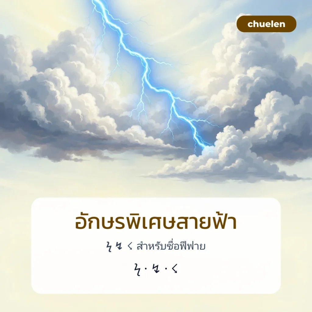 อักษรพิเศษสายฟ้า ϟ ↯ ☇
