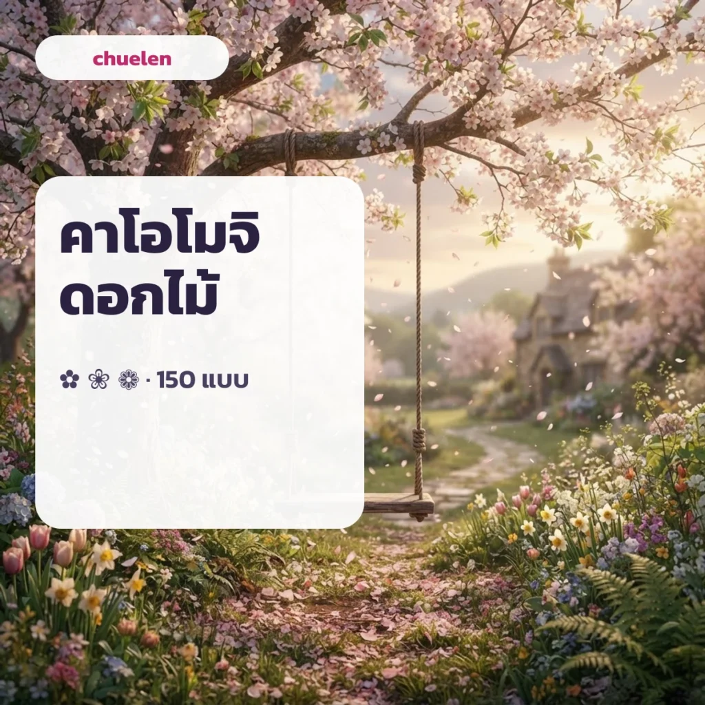 คาโอโมจิดอกไม้ kaomoji copy ดอกไม้