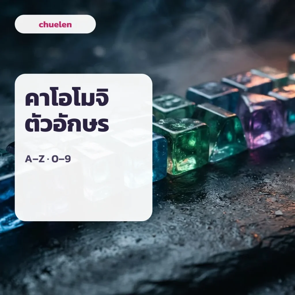 คาโอโมจิตัวอักษร A–Z และตัวเลข