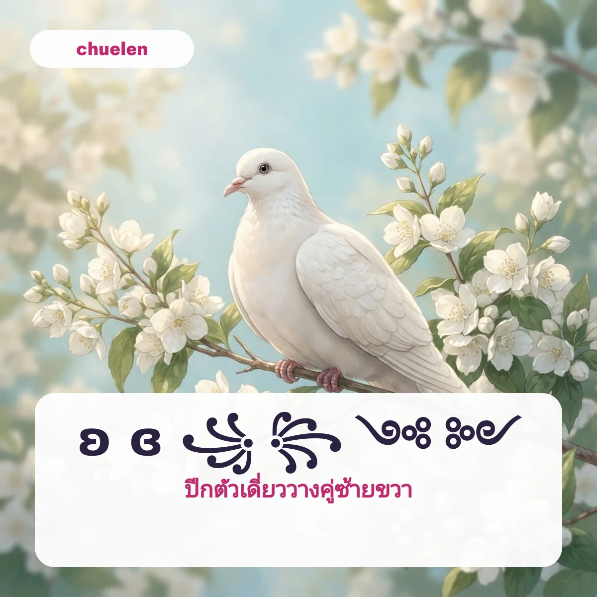 อักษรพิเศษปีก 𓆩 𓆪 ꧁ ꧂ บนท้องฟ้า
